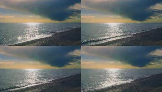 青海湖的夕阳高清在线视频素材下载