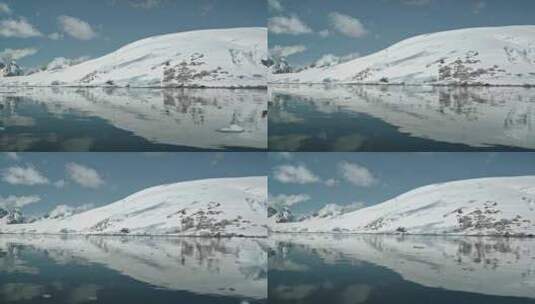 雪山空中延时北极海景高清在线视频素材下载