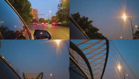 汽车窗外的风景夜景视频素材高清在线视频素材下载