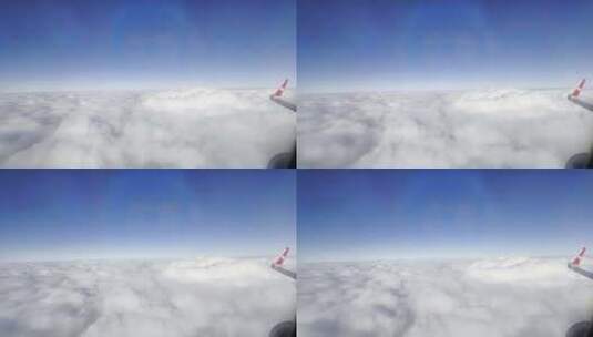 飞机上航拍云层云海高视角高清在线视频素材下载
