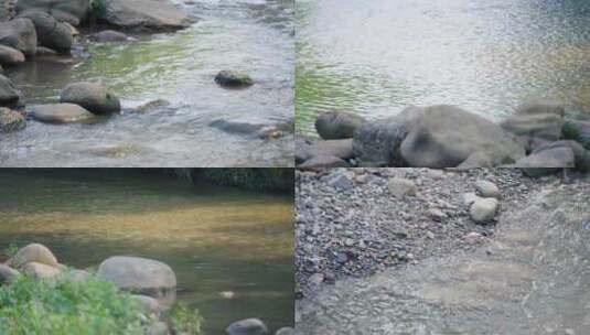 河道水流特写(合集-9个镜头)高清在线视频素材下载