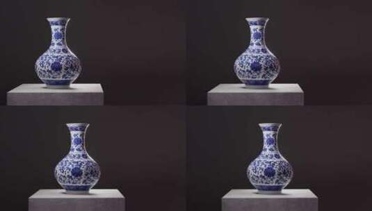 青花瓷 瓷器 陶瓷 花瓶 古董 中国风高清在线视频素材下载