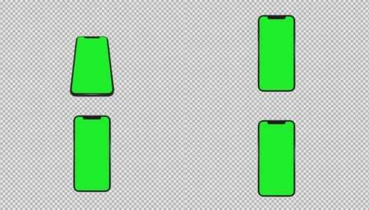 透明背景下的绿屏智能手机高清在线视频素材下载