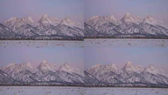 山，雪，树，驾驶高清在线视频素材下载