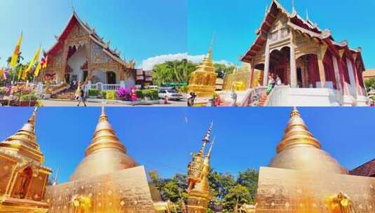 清迈 帕辛寺 Wat Phra Singh高清在线视频素材下载