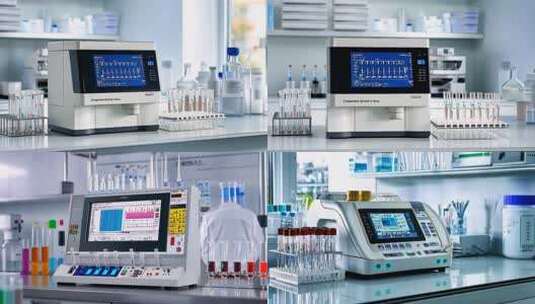 实验室仪器精密设备 数据屏幕科研场景仪器高清在线视频素材下载