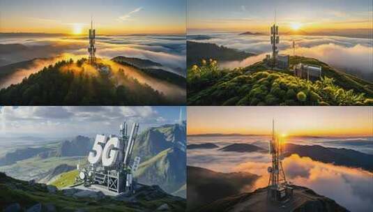 5G通信基站建设5G通信基站建设高清在线视频素材下载