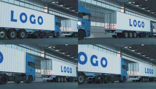 交通 物流 运输 卡车 出货 集装箱高清AE视频素材下载