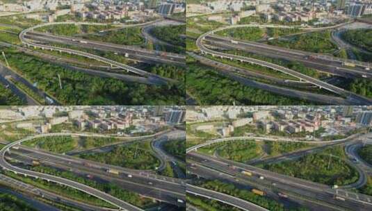 无人机航拍高速公路高清在线视频素材下载