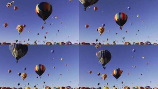 热气球飞行4K高清在线视频素材下载