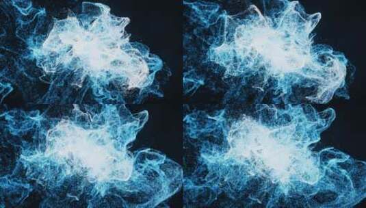 抽象舞动的粒子3D渲染高清在线视频素材下载