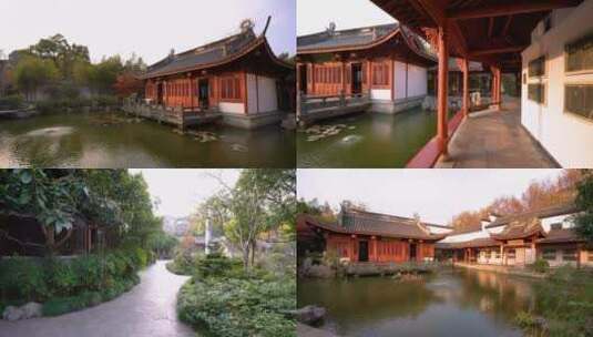 杭州上城区孔庙碑林古园林4K视频合集高清在线视频素材下载