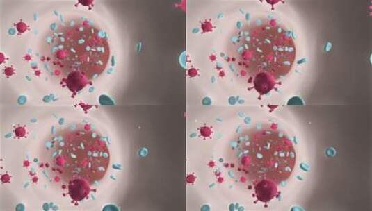 人体内分子和原子结构细胞高清在线视频素材下载