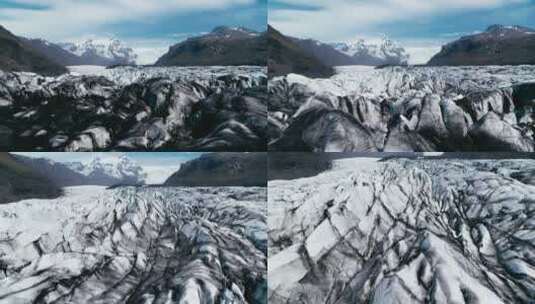 大陆型冰川航拍高清在线视频素材下载