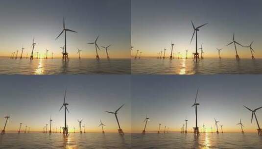 水中的海上风车高清在线视频素材下载