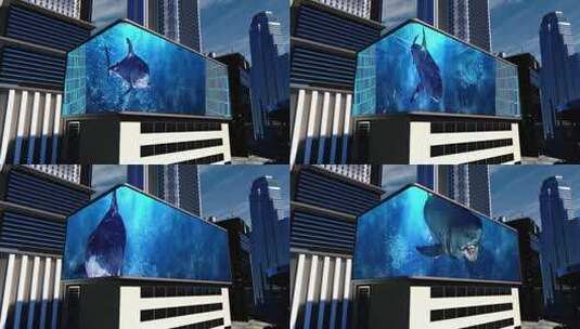 海洋鲸鱼裸眼3d（可定制）高清在线视频素材下载