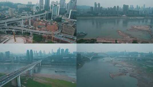 重庆多镜头航拍8D城市多地点多建筑高清在线视频素材下载