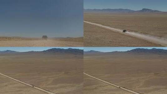一辆车沙漠孤独旅程高清在线视频素材下载