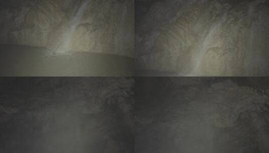 M1陕西大鱼洞内景 湍急的地下暗河高清在线视频素材下载