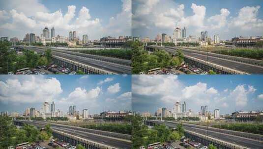 哈尔滨城市延时摄影高清在线视频素材下载