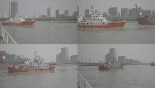上海消防救援船出警SLOG3高清在线视频素材下载