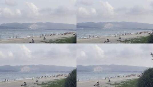 三亚海边沙滩度假旅游景区高清在线视频素材下载