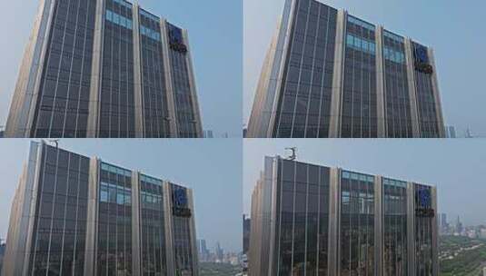 深圳建行大厦上升下摇高清在线视频素材下载
