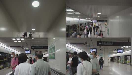 上海地铁站场景高清在线视频素材下载