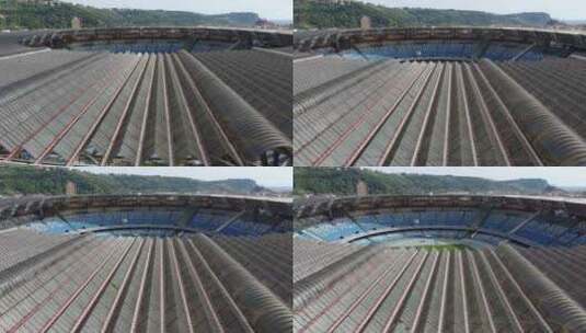 意大利那不勒斯无人机拍摄的迭戈·阿曼多·马拉多纳体育场高清在线视频素材下载