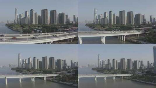 中国广东省广州市广州国际金融城高清在线视频素材下载