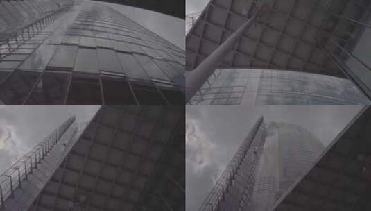 仰拍城市大楼高清在线视频素材下载