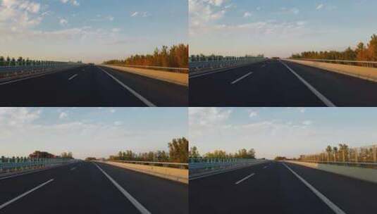 4K 自驾在高速公路上高清在线视频素材下载