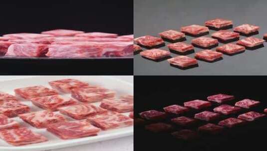 原切牛肉粒高清在线视频素材下载