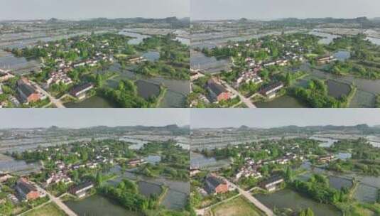 原创拍摄德清县下渚湖湿地房屋生活高清在线视频素材下载