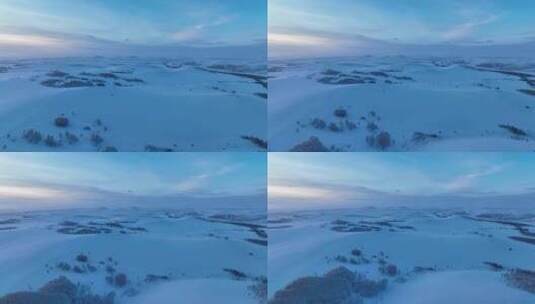 航拍冬季北方山区雪景高清在线视频素材下载