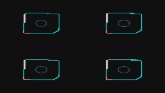 科技HUD 科技小元素 赛博朋克 虚拟数字高清在线视频素材下载