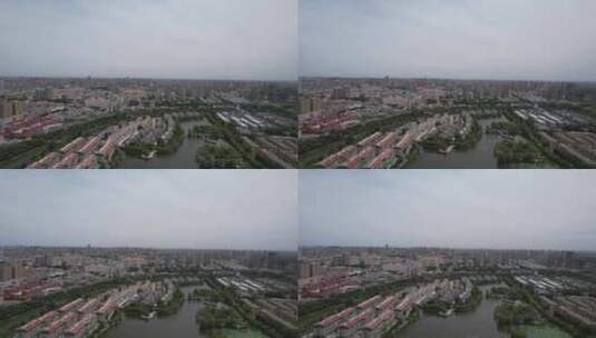 山东聊城城市风光航拍高清在线视频素材下载
