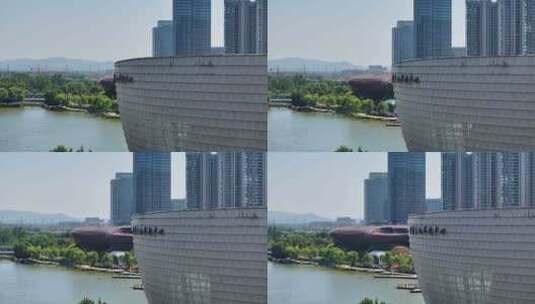 溧阳 博物馆 文化艺术中心 城市发展高清在线视频素材下载