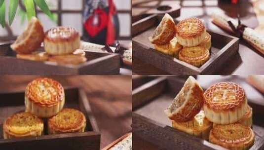 传统节日中秋节 月饼高清在线视频素材下载