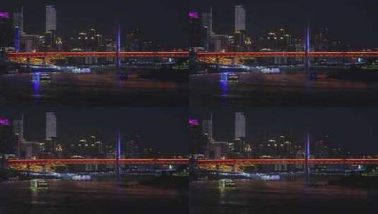 重庆长江夜景高清在线视频素材下载