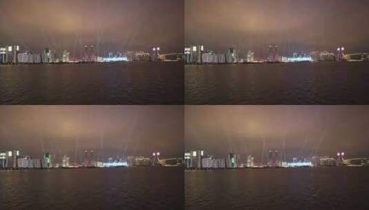 杭州钱江新城灯光秀绚丽夜景高清在线视频素材下载
