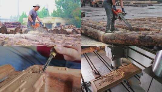 木材加工高清在线视频素材下载