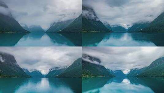 山脉 湖泊 自然高清在线视频素材下载