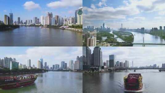 广州 城市 航拍高清在线视频素材下载