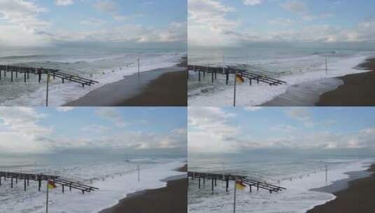 海洋潮汐的景观高清在线视频素材下载