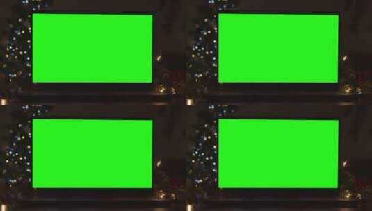 笔记本电脑绿色屏幕特写镜头高清在线视频素材下载