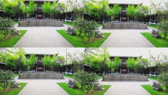 江南古典建筑园林高清在线视频素材下载