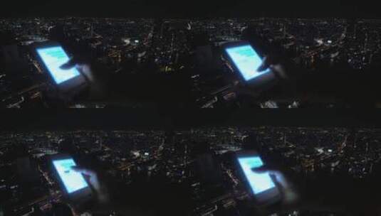 在楼顶使用智能手机高清在线视频素材下载