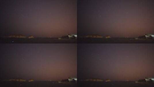 双子座流星雨威海小石岛的夜晚高清在线视频素材下载