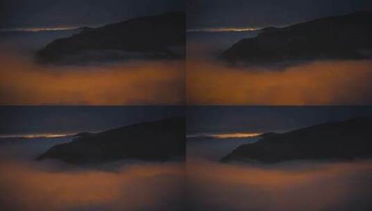 云雾弥漫的山顶高清在线视频素材下载